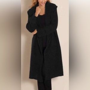 Soft Surroundings Telluride black duster cardigan size M